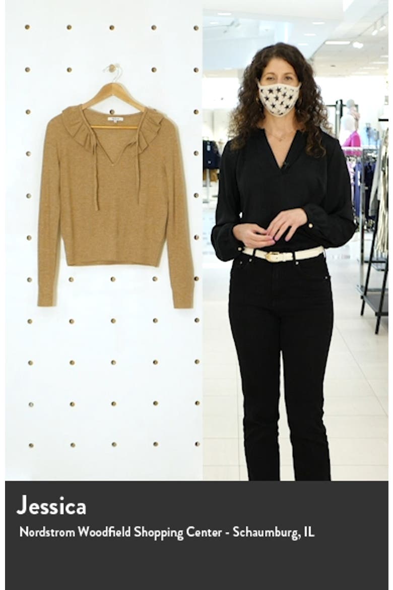Tie Neck Ruffle Pullover Sweater video