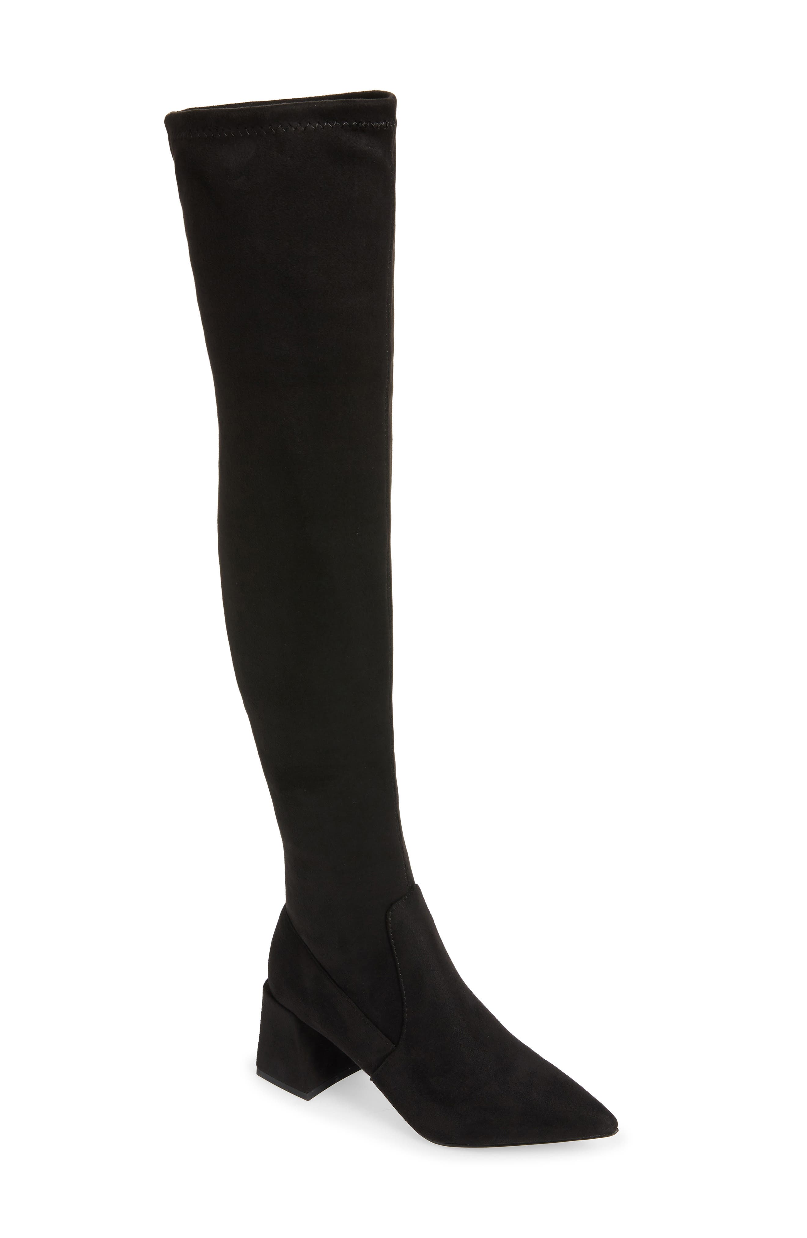 Shari Over the Knee Boot, Main, color, BLACK SUEDE