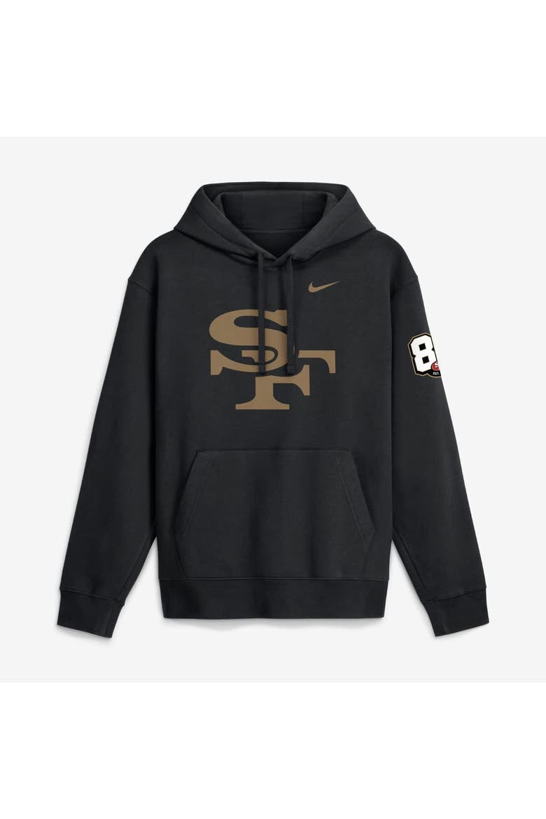 Men's Nike Black San Francisco 49ers 80th Anniversary Third Down Stop Club Fleece Hoodie, Main, color, Black