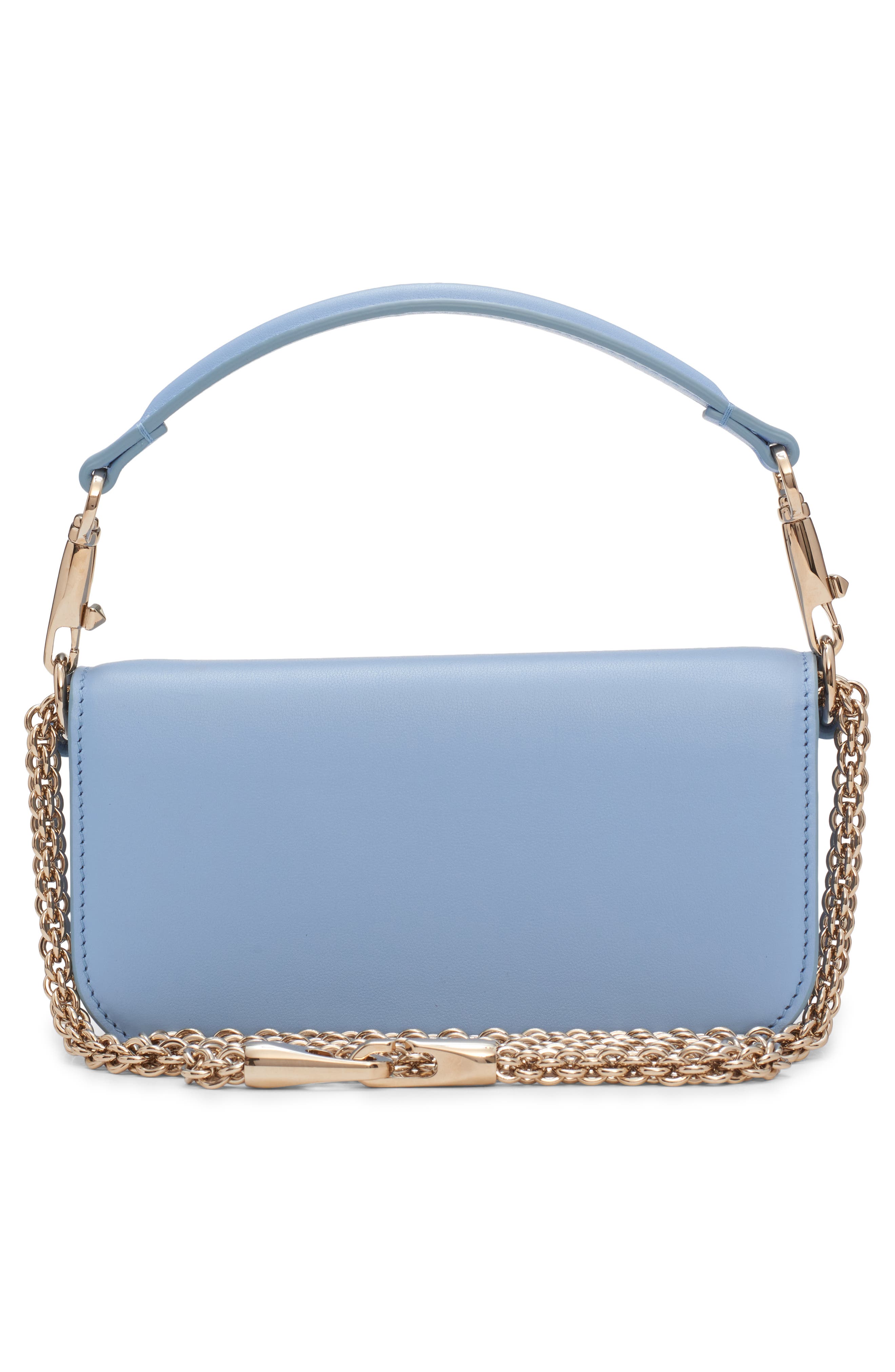 Valentino Garavani Small Locò Leather Shoulder Bag, Alternate, color, 