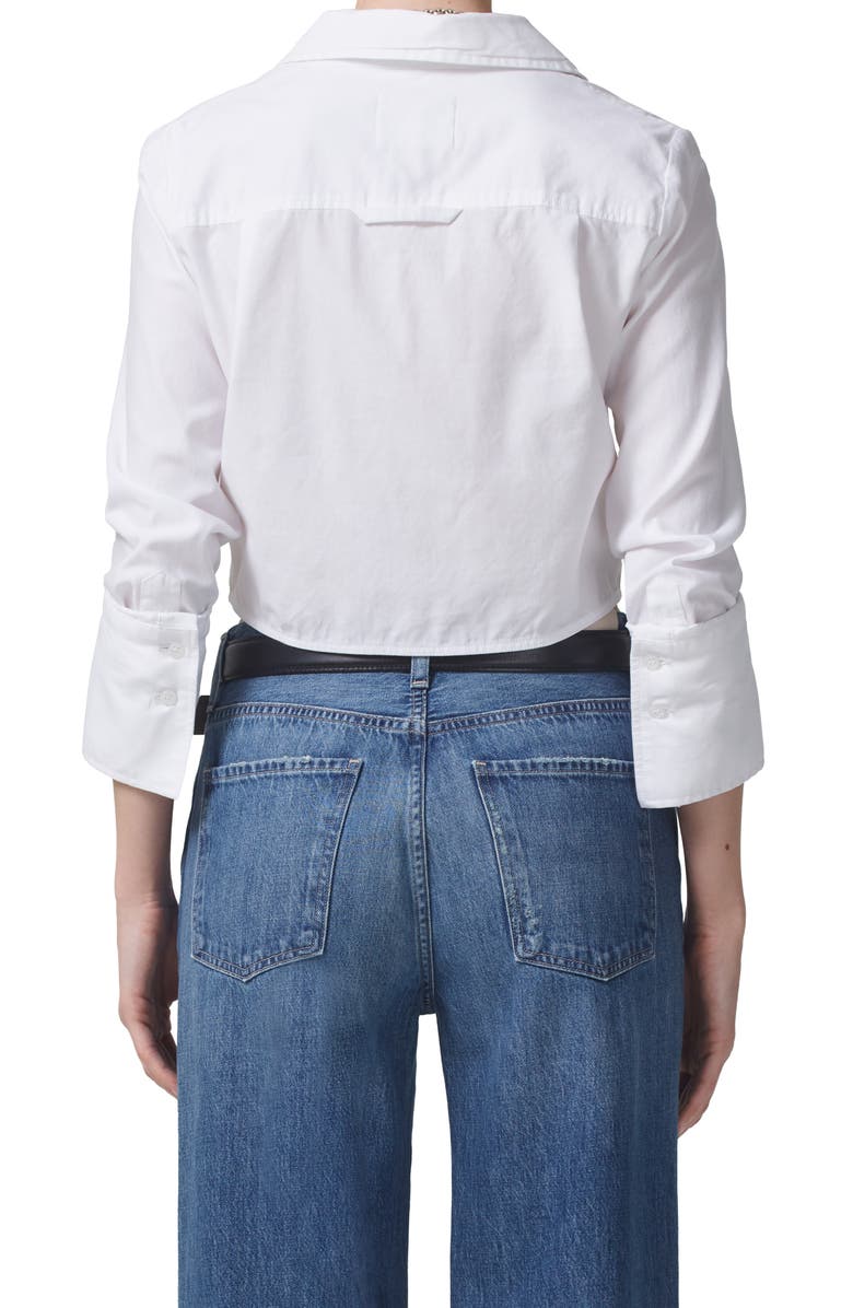 Citizens of Humanity Lisette Crop Cotton Sateen Button-Up Shirt, Alternate, color, 