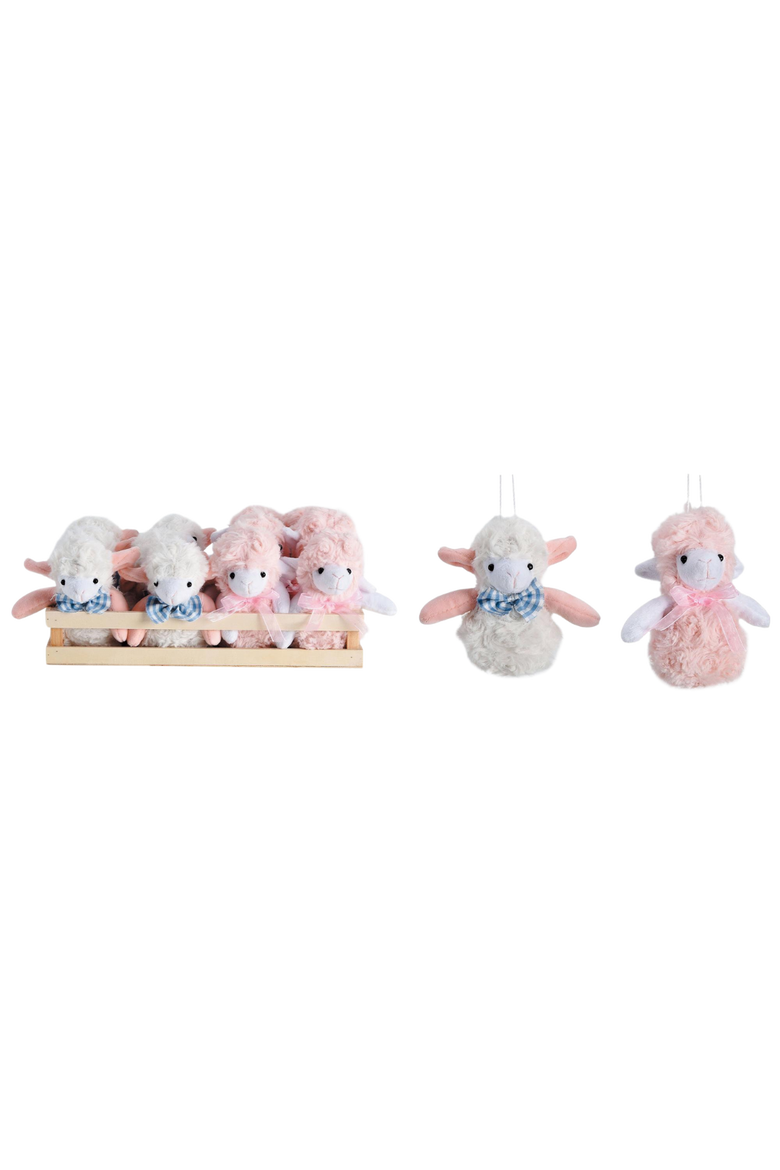 11 in Multicolor Easter PFluffy Lambs Set of 12 in Crate Decorative Objects for Easter Celebration, Main, color, Multicolored