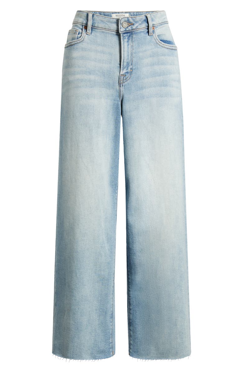 HIDDEN JEANS Clean Crop Wide Leg Jeans, Alternate, color, Light Wash