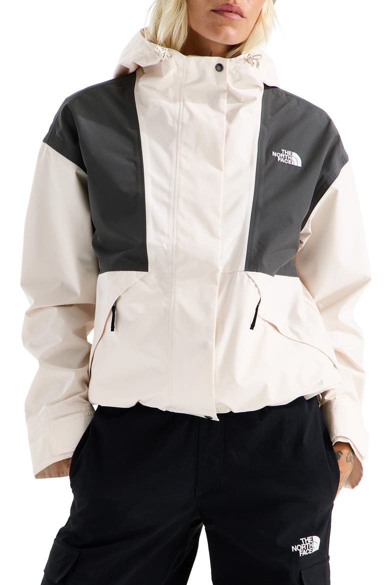Reign On 2.0 Waterproof Hooded Jacket, Main, color, WHITE DUNE/ ANTHRACITE GREY
