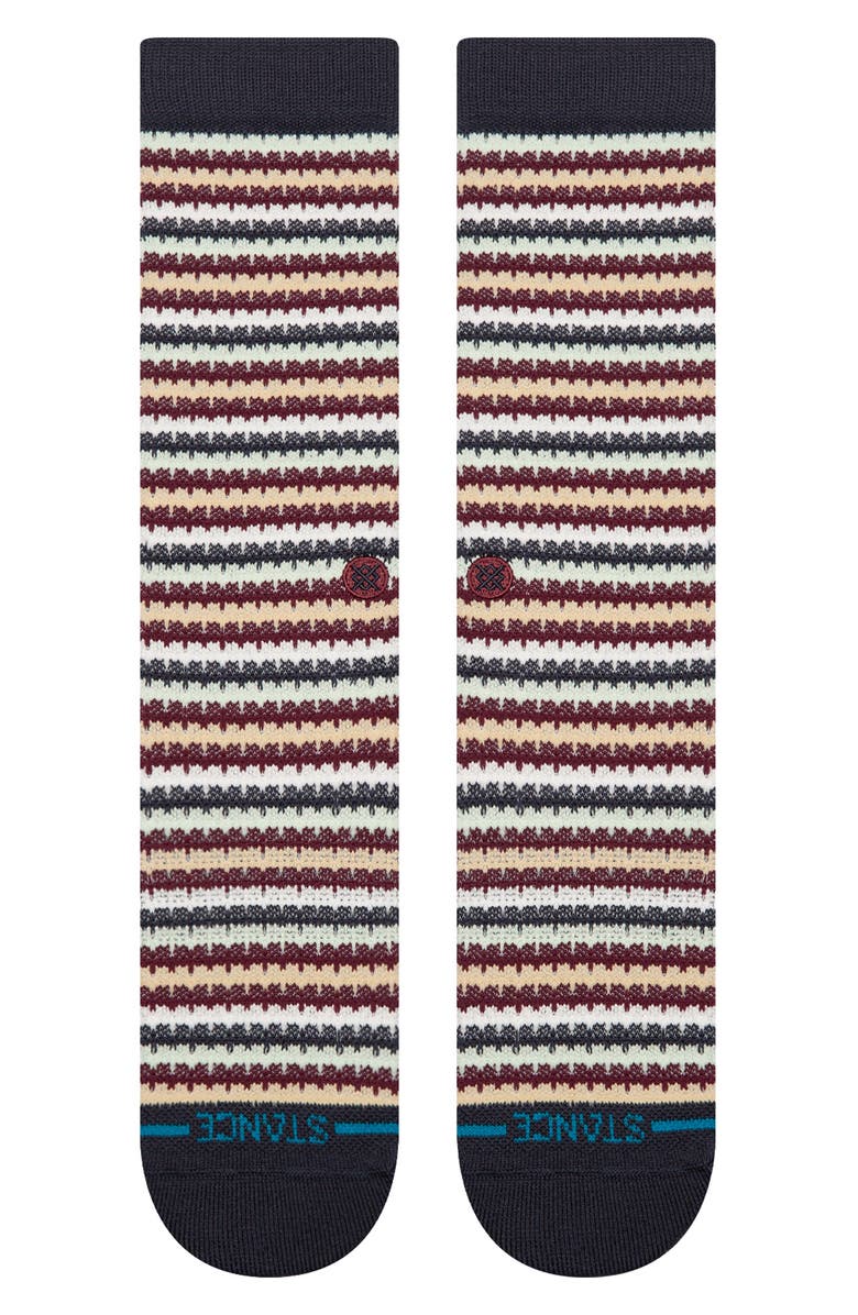 Stance Chiclets Waffle Knit Crew Socks, Main, color, Navy
