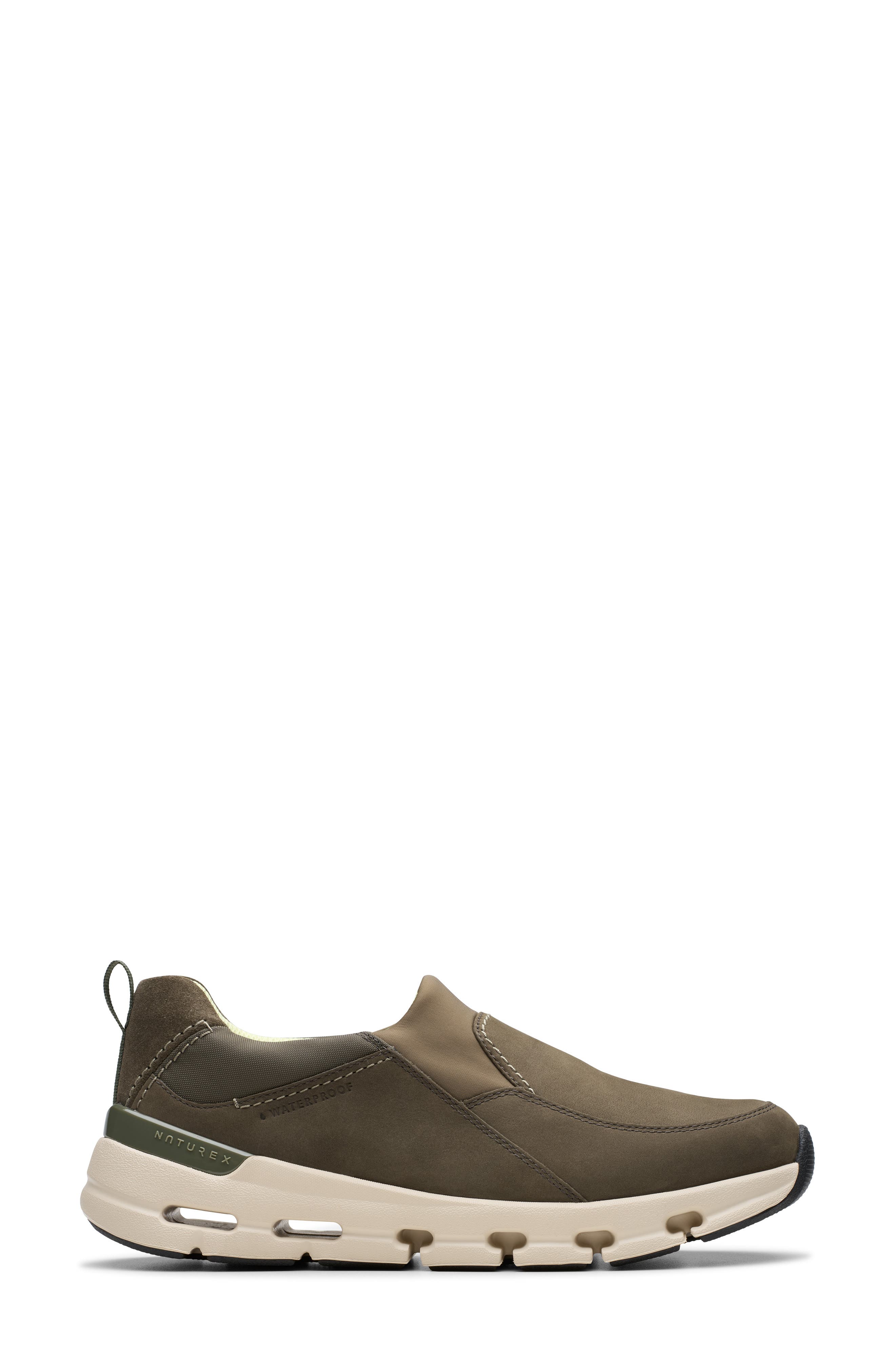 Clarks<sup>®</sup> Naturex Waterproof Slip-On Sneaker, Alternate, color, Mole Grey Nubuck