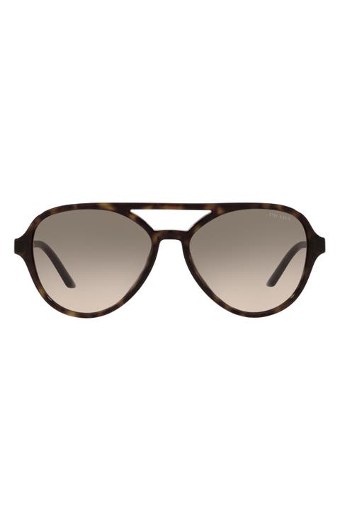 57mm Aviator Sunglasses