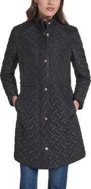 Cole Haan Signature Quilted Stand Collar Jacket