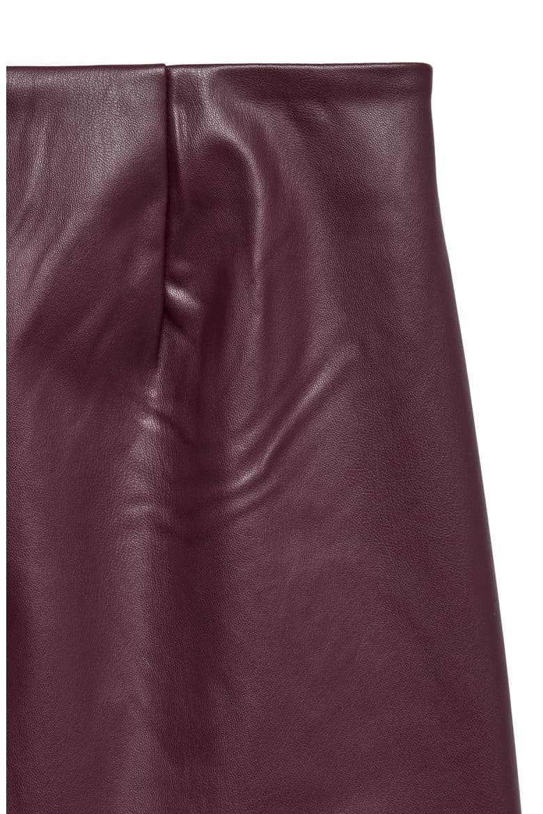 Nelly High Waist Faux Leather Miniskirt, Alternate, color, WINETASTING