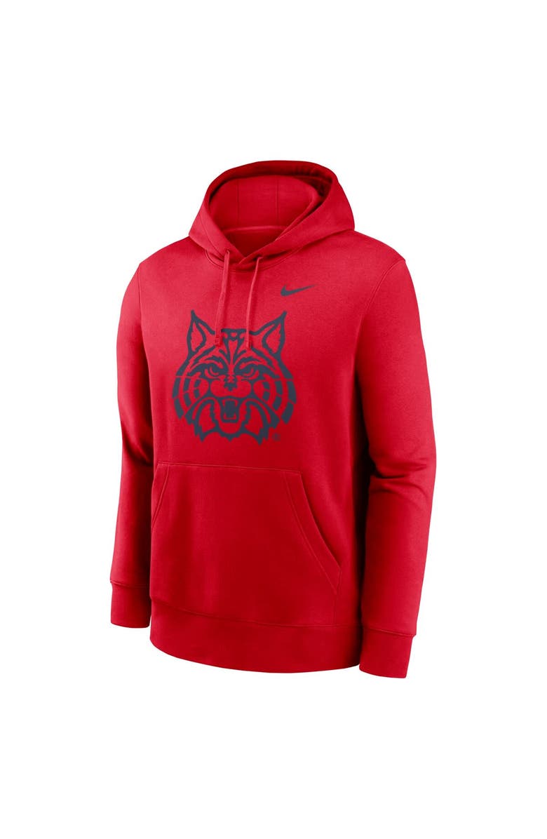 Nike Men's Nike Red Arizona Wildcats Primetime Alternate Logo Club Fleece Pullover Hoodie, Alternate, color, Red