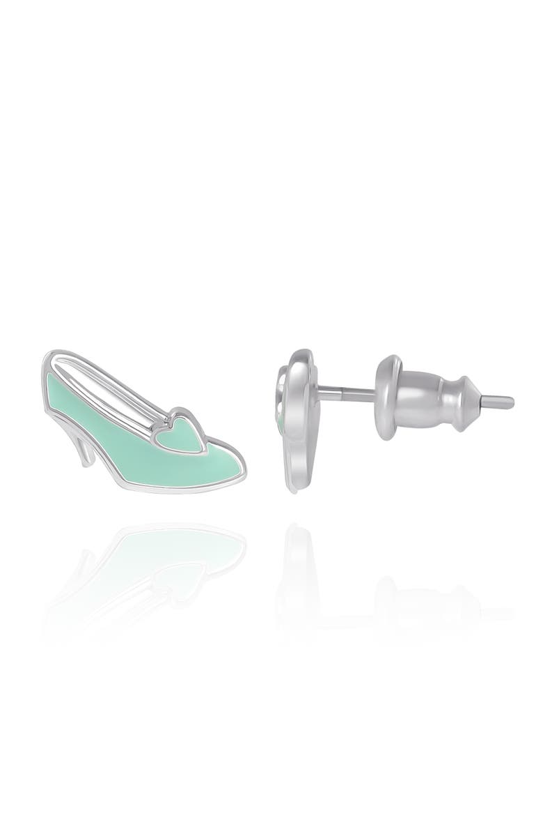 Disney Cinderella Shoes Stud Earrings, Alternate, color, Green