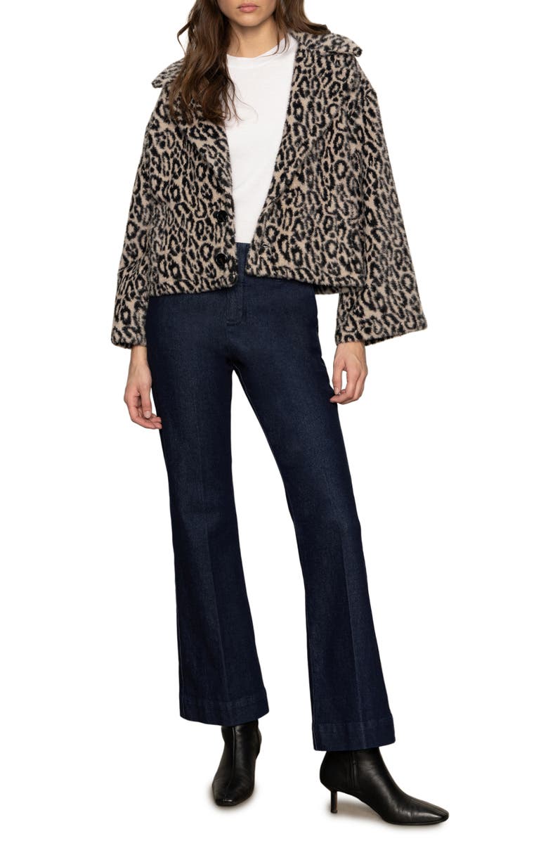 Sanctuary Colette Leopard Faux Fur Jacket, Alternate, color, Leo