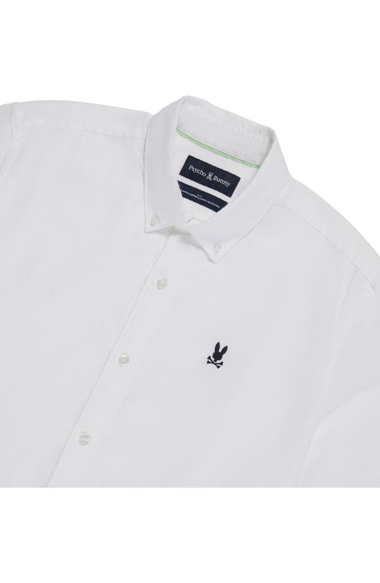 Psycho Bunny Alton Seersucker Short Sleeve Button-Down Shirt, Alternate, color,