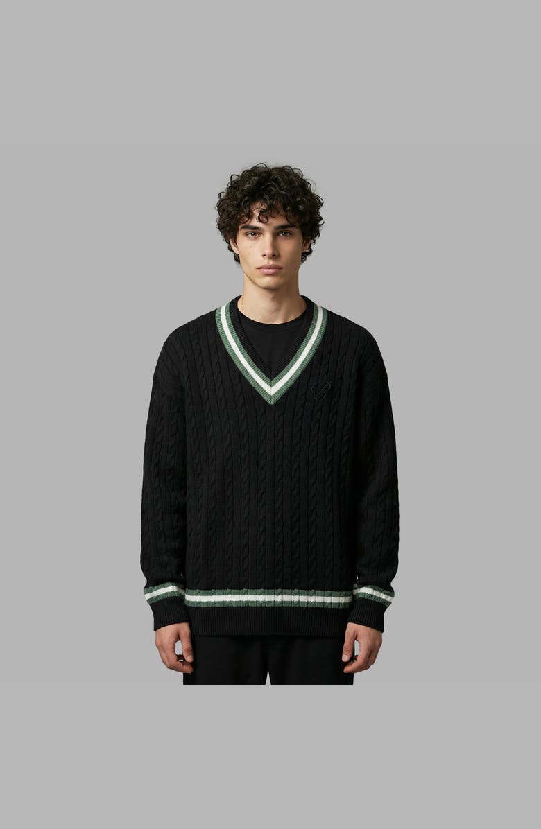 Blvck Knit V-Neck Sweater, Alternate, color, Black