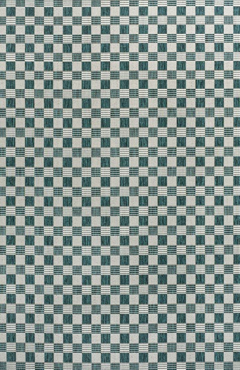 Aimee Traditional Cottage Checkerboard Indoor/Outdoor Area Rug
