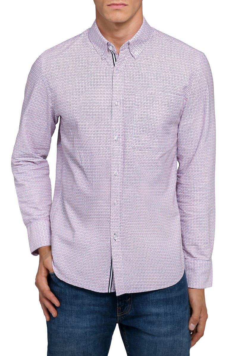 Brooklyn Brigade Geo Print Oxford Basic, Main, color, White