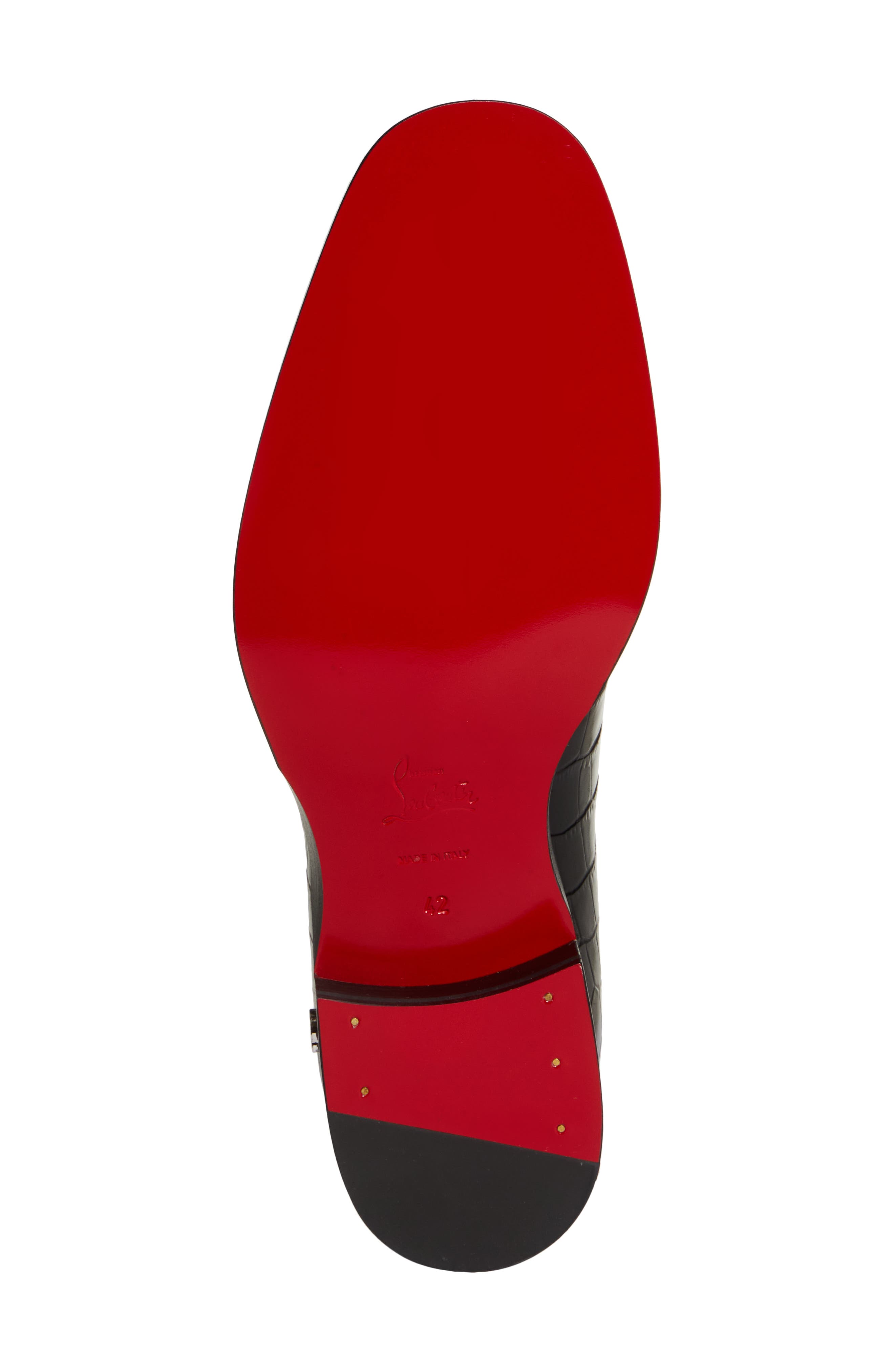 Christian Louboutin Chambeliss Croc Embossed Derby, Alternate, color, 