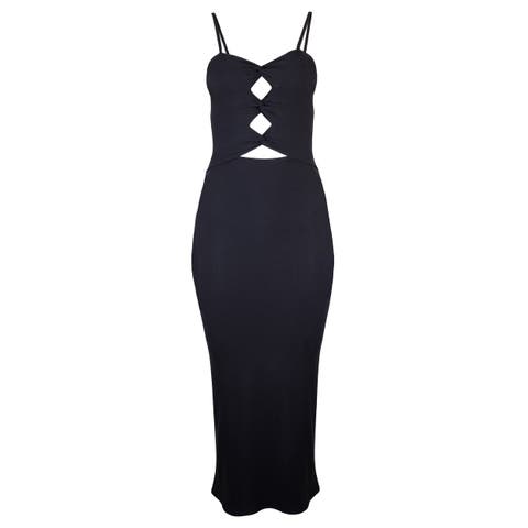 Heidi Cutout Detail Ribbed Maxi Dress