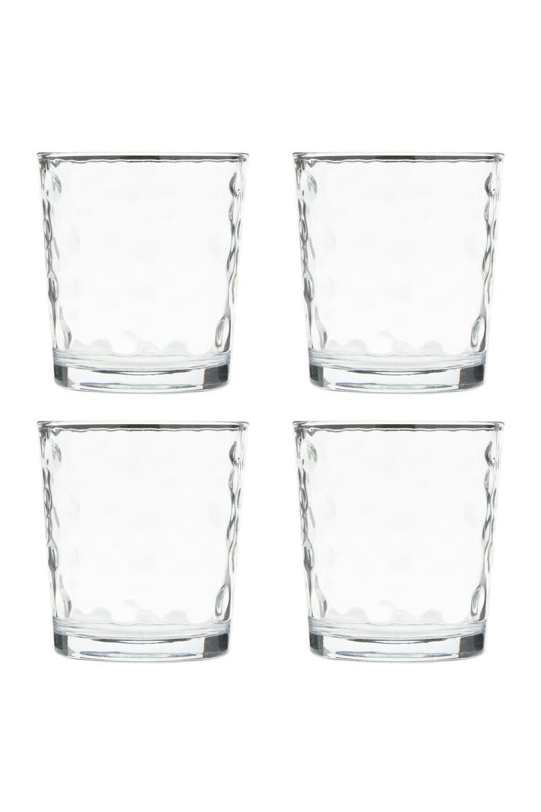 4 Piece 13.5 Ounce Bubble Double Old-Fashioned Glassware Set, Alternate, color, Clear