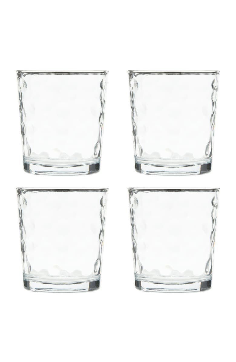 Gibson Home 4 Piece 13.5 Ounce Bubble Double Old-Fashioned Glassware Set, Alternate, color, Clear
