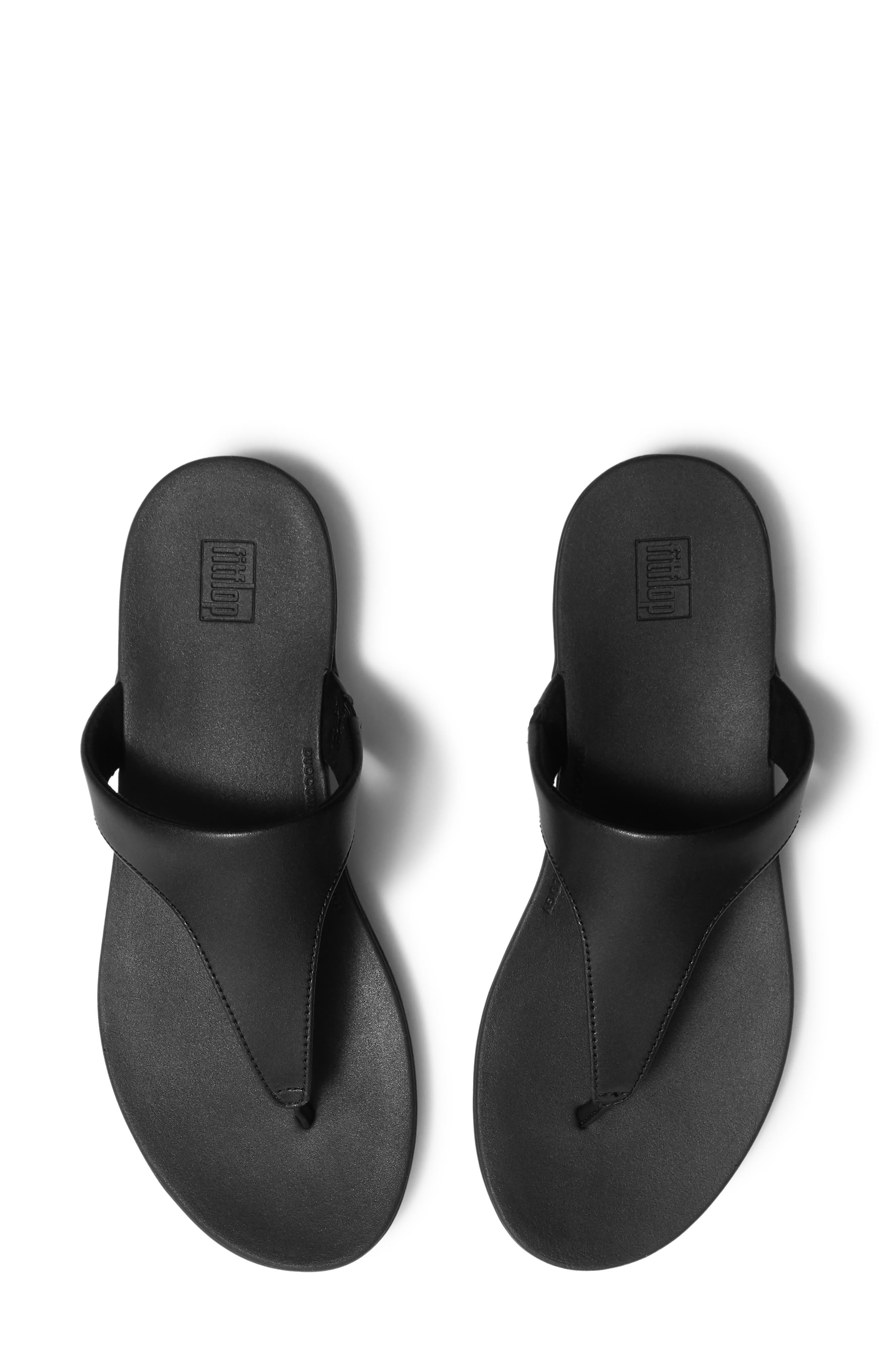 Flowform Wedge Flip Flop, Alternate, color, BLACK