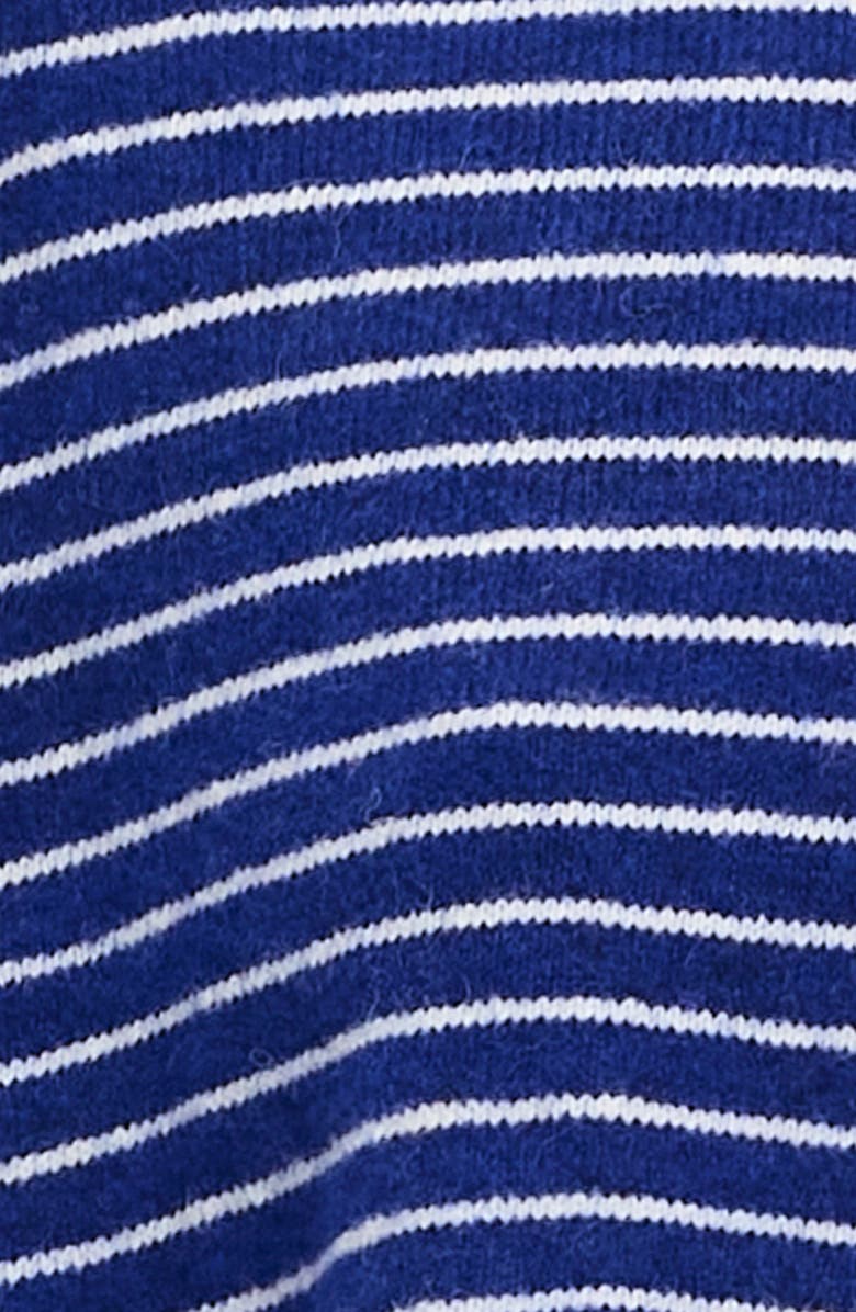 LIONESS Stripe Long Sleeve Polo Sweater, Alternate, color, Blue Stripe