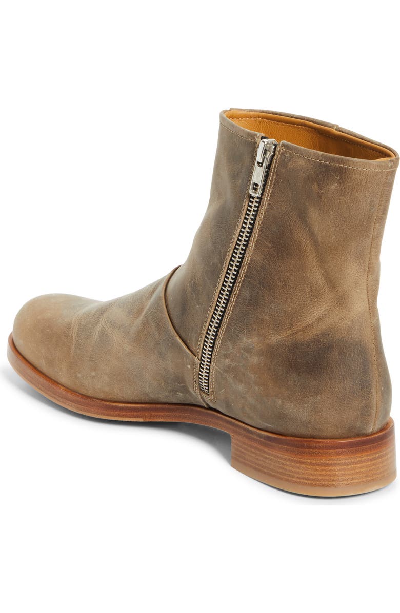 Common Projects Waxed Leather Zip Boot, Alternate, color, Taupe