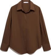 MANGO Cotton Button-Up Shirt