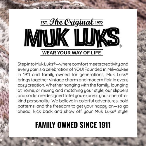 Muk Luks Compression Cozy Tall Sock 2 Pair Pack In Multi