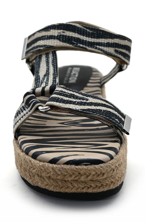 Reaction Kenneth Cole Coast Espadrille Sandal In Zebra Microsuede