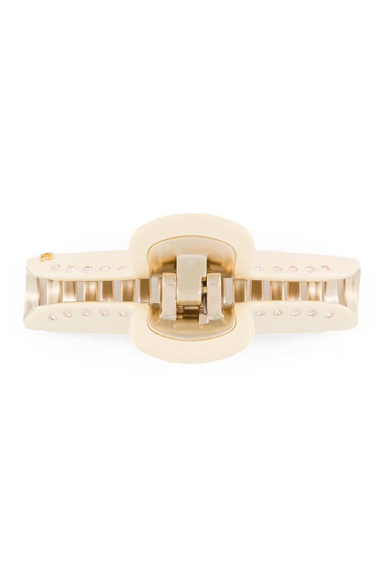 Vendome Large Crystal Hair Claw Clip, Alternate, color, Ivory