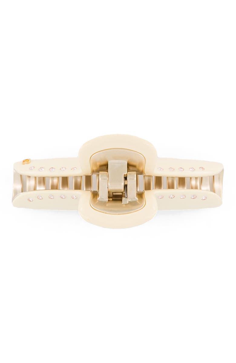 Alexandre de Paris Vendome Large Crystal Hair Claw Clip, Alternate, color, Ivory