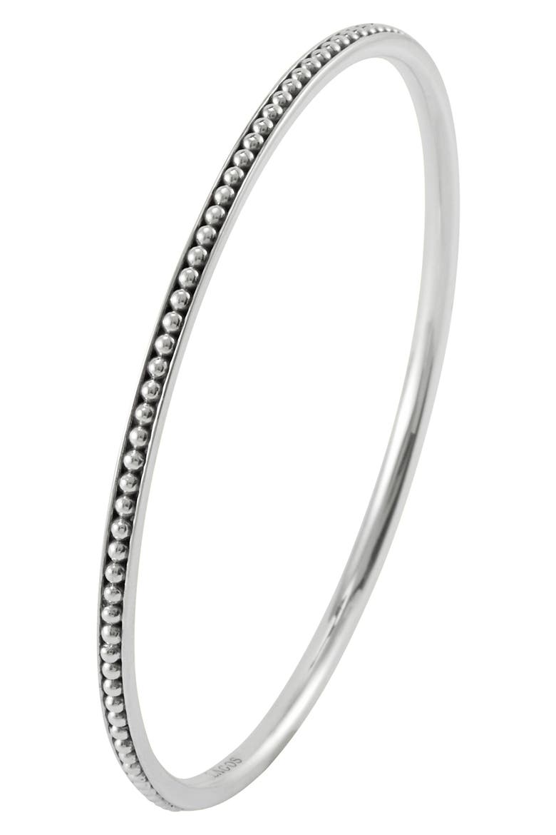 Caviar Bangle, Alternate, color, STERLING SILVER