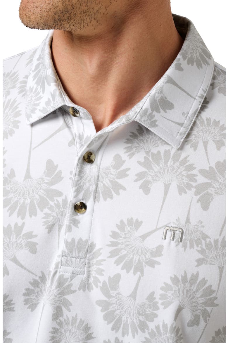 Comfortknit Breeze Floral Polo, Alternate, color, WHITE