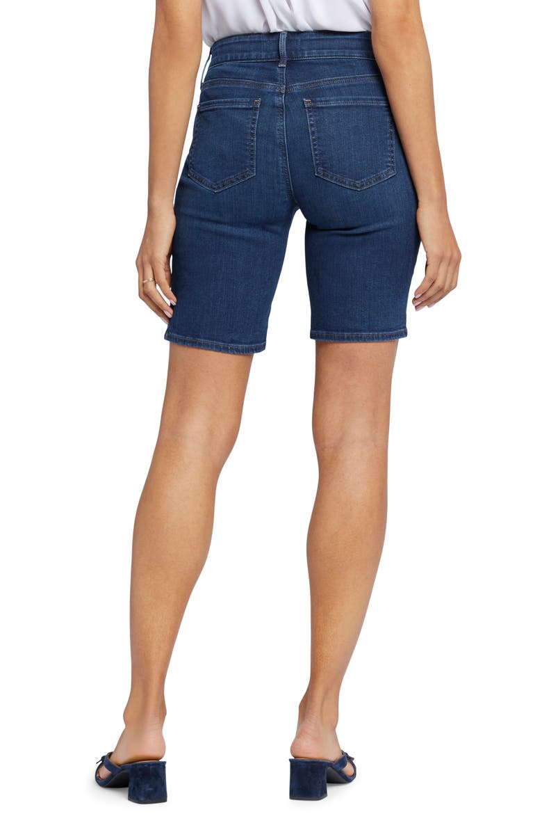 Ella Side Slit Denim Shorts, Alternate, color, PALACE