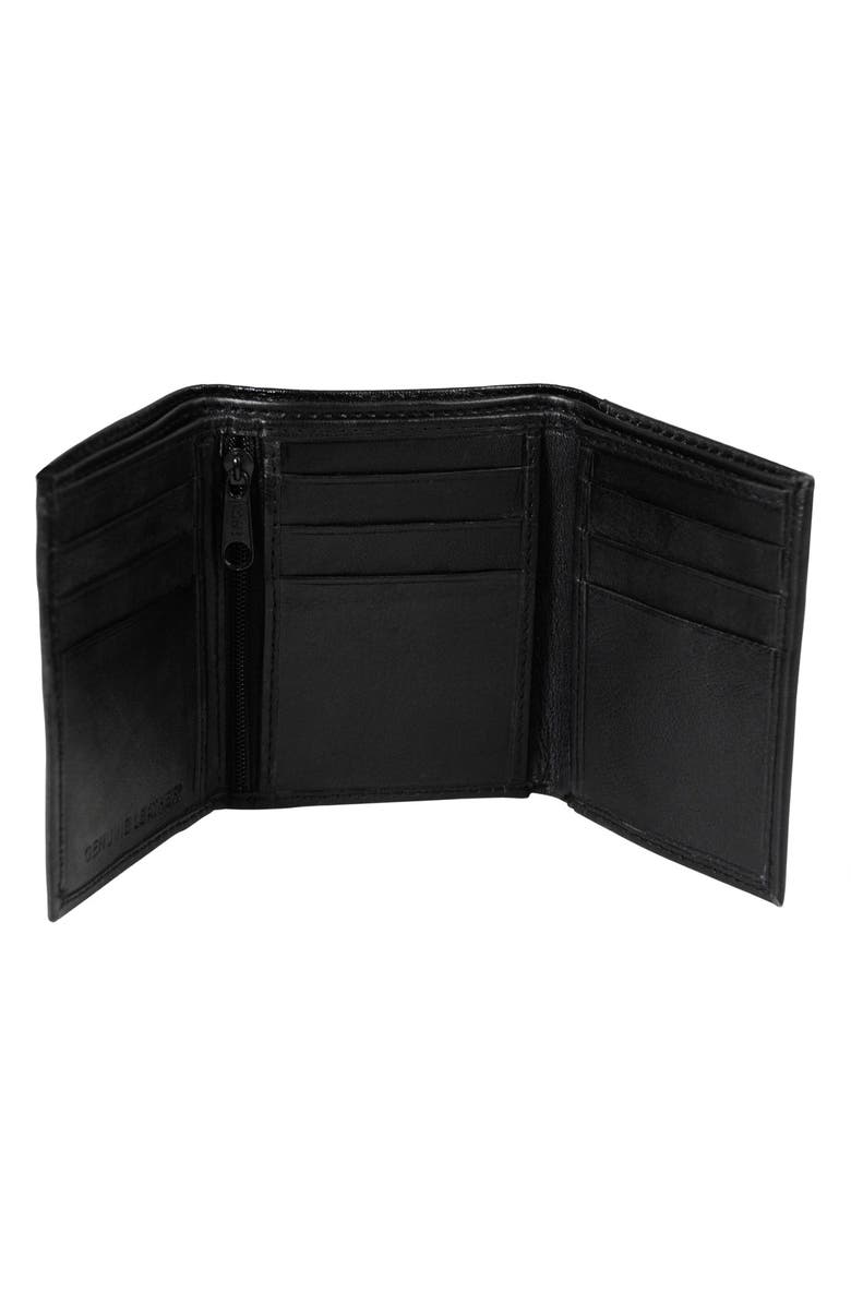 Cathy's Concepts 'Oxford' Monogram Leather Trifold Wallet, Alternate, color,