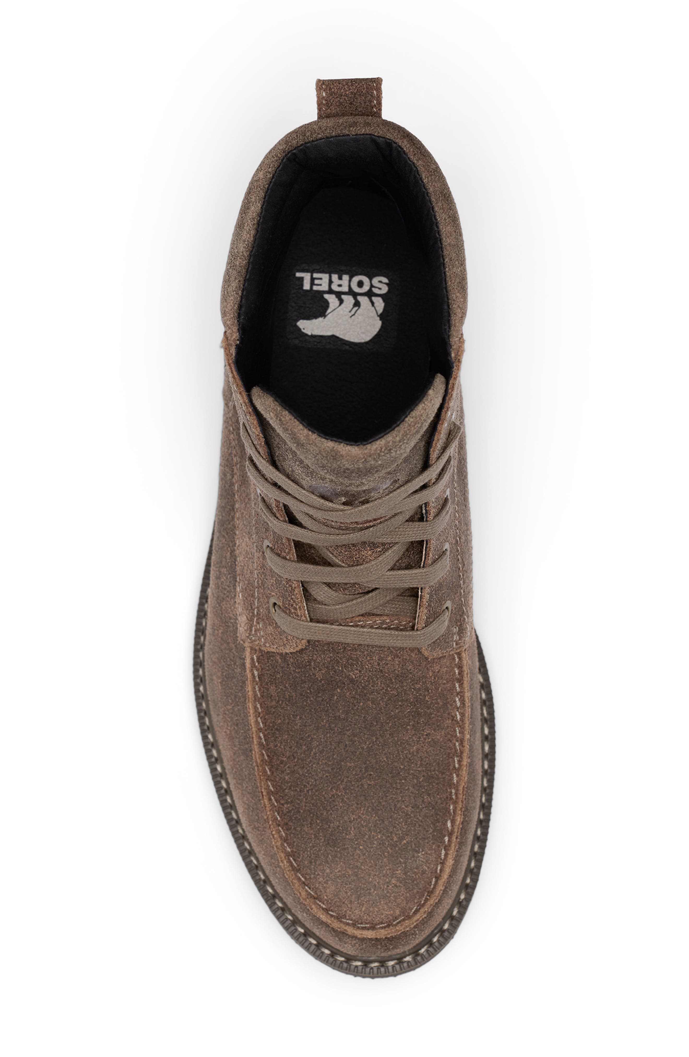 Madson II Moc Toe Waterproof Boot, Alternate, color, OMEGA TAUPE/ JET