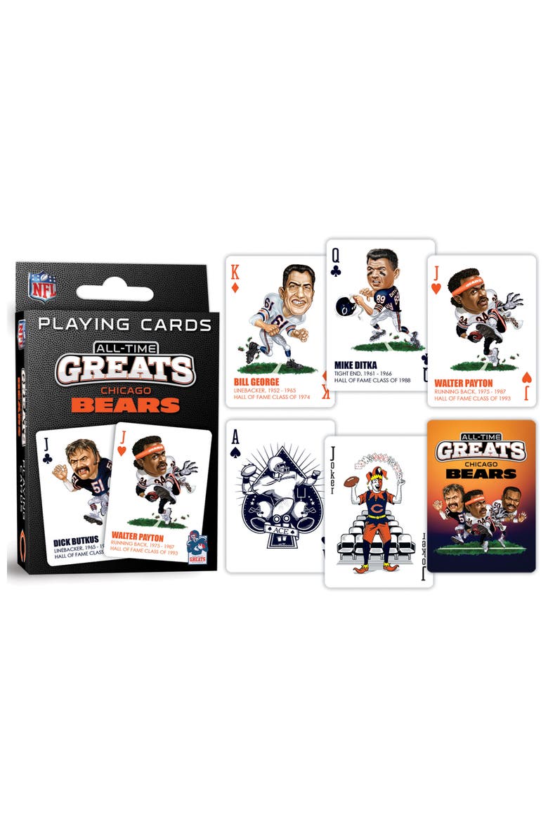 Chicago Bears All-Time Playing Cards, Alternate, color, Multicolor