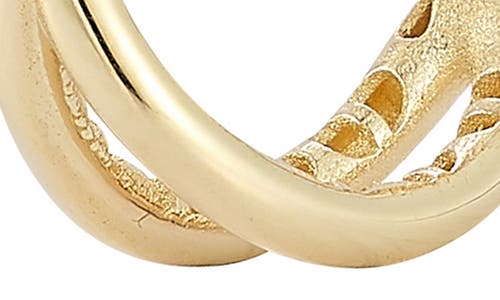 Ember Fine Jewelry 14k Yellow Gold X Huggie Hoop Earrings In Burgundy