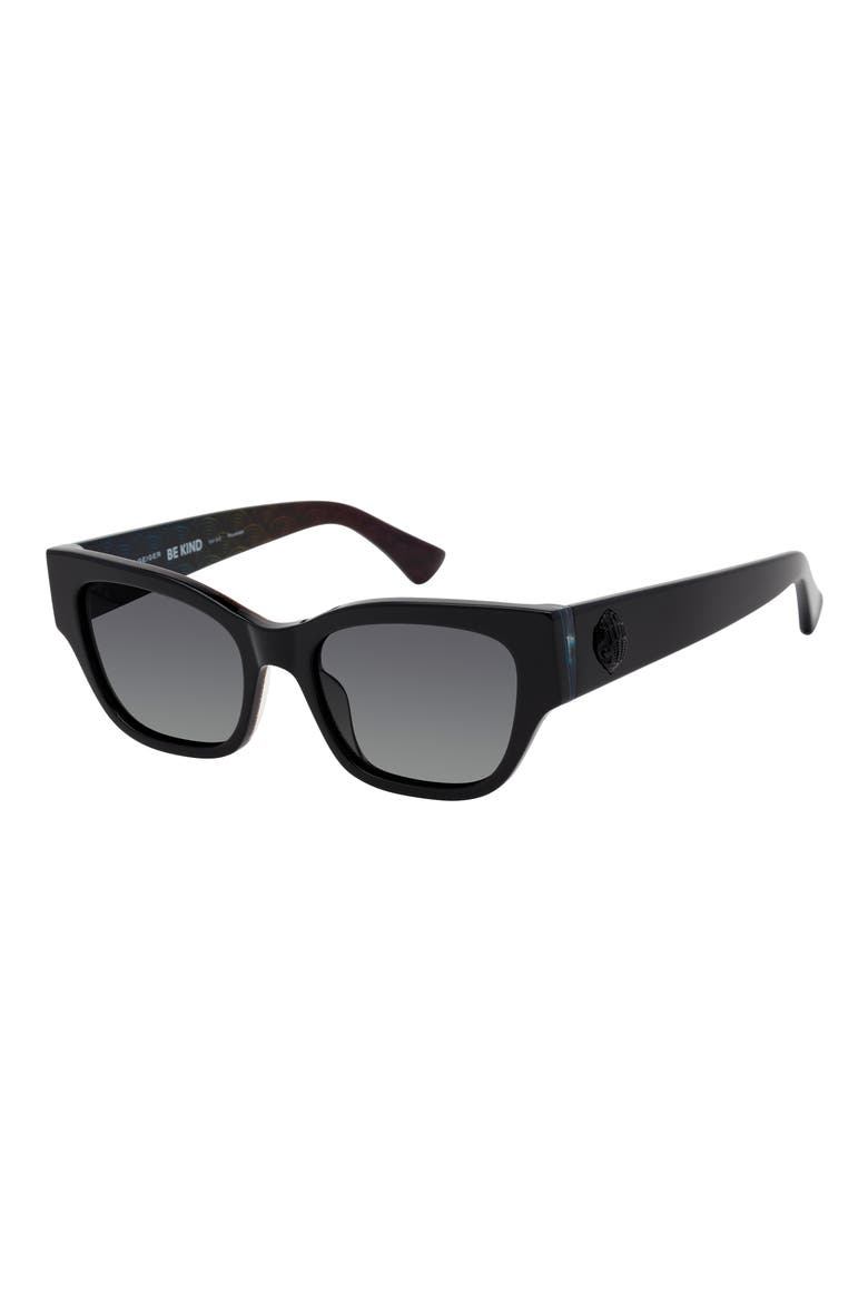 53mm Cat Eye Sunglasses, Alternate, color, BLACK/ SMOKE GRADIENT