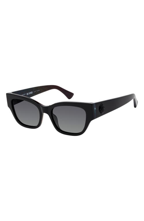 Kurt Geiger London 53mm Cat Eye Sunglasses In Black/smoke Gradient