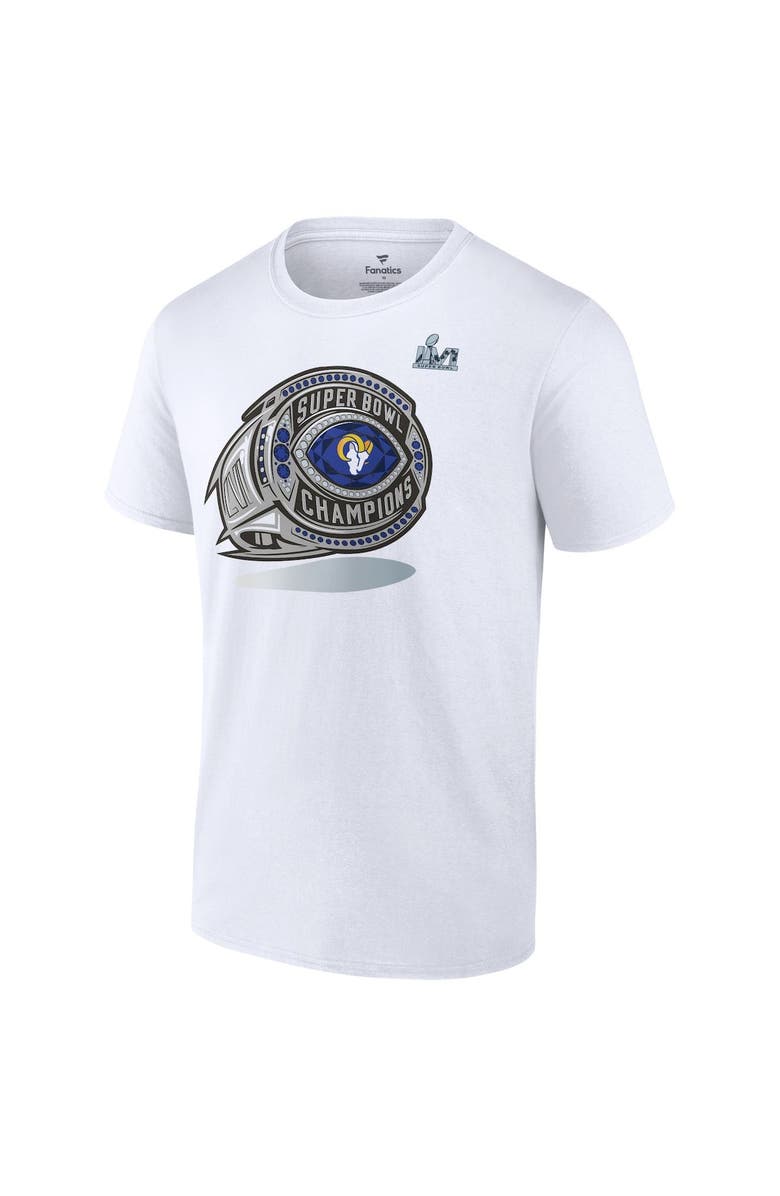 FANATICS Men's Fanatics Branded White Los Angeles Rams Super Bowl LVI Champions Ring T-Shirt, Alternate, color, 