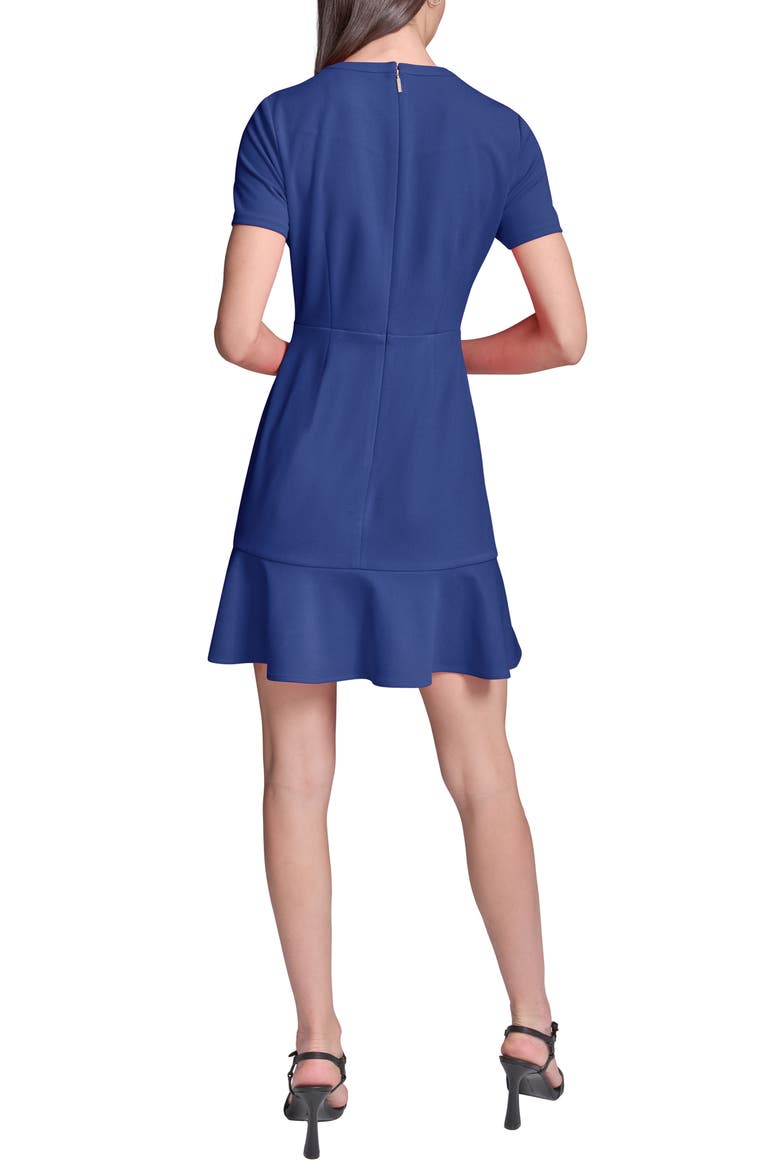 Scuba Crepe A-Line Dress, Alternate, color, MARITIME