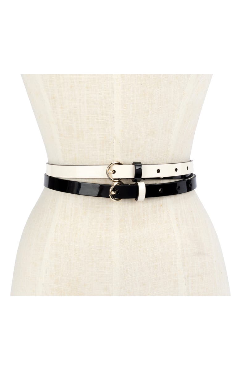 Kate Spade New York 2-pack skinny belts, Alternate, color,