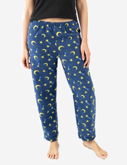 Leveret Fleece Printed Holiday Pajama Pants In Blue