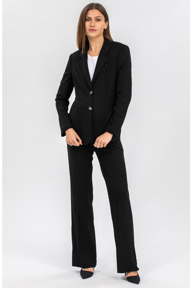 Flare Leg Maternity Pants, Alternate, color, BLACK
