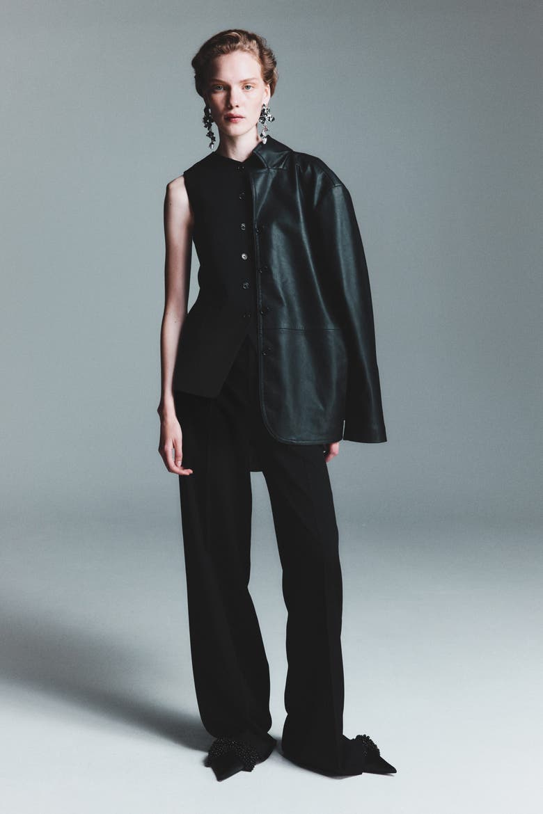 Long Waistcoat, Alternate, color, Black