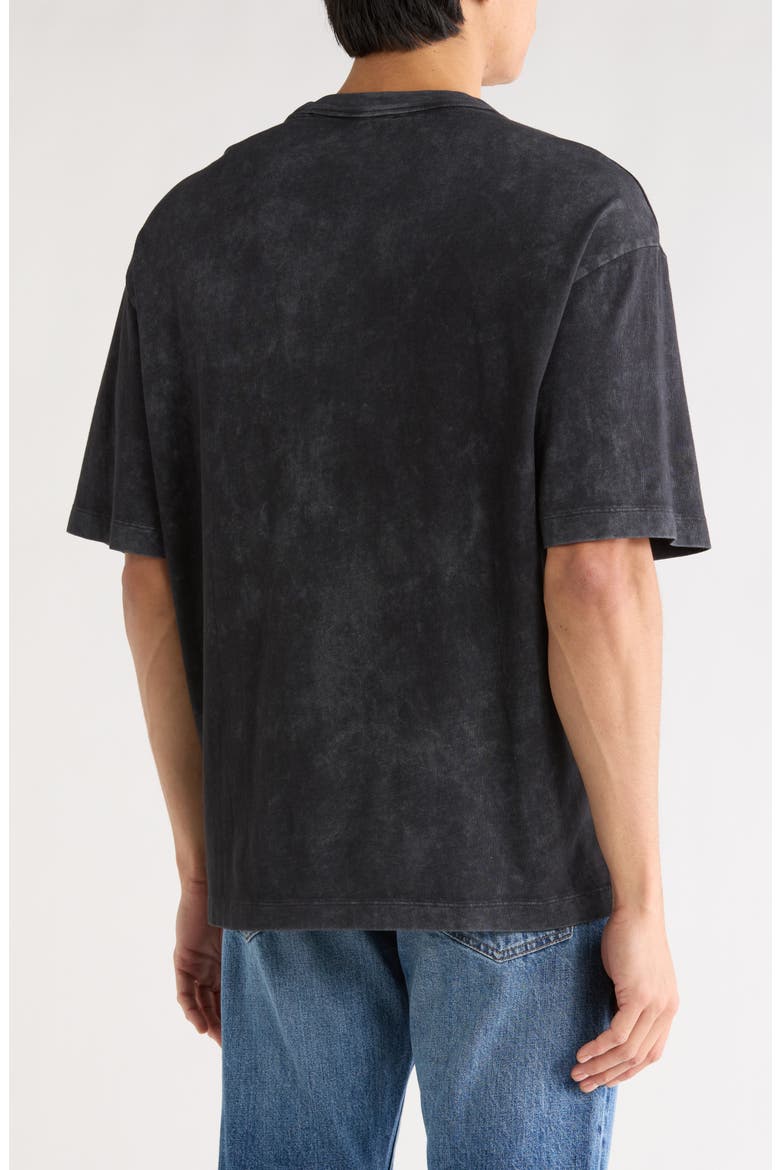 Powder Wash Heavyweight Cotton T-Shirt, Alternate, color, BLACK