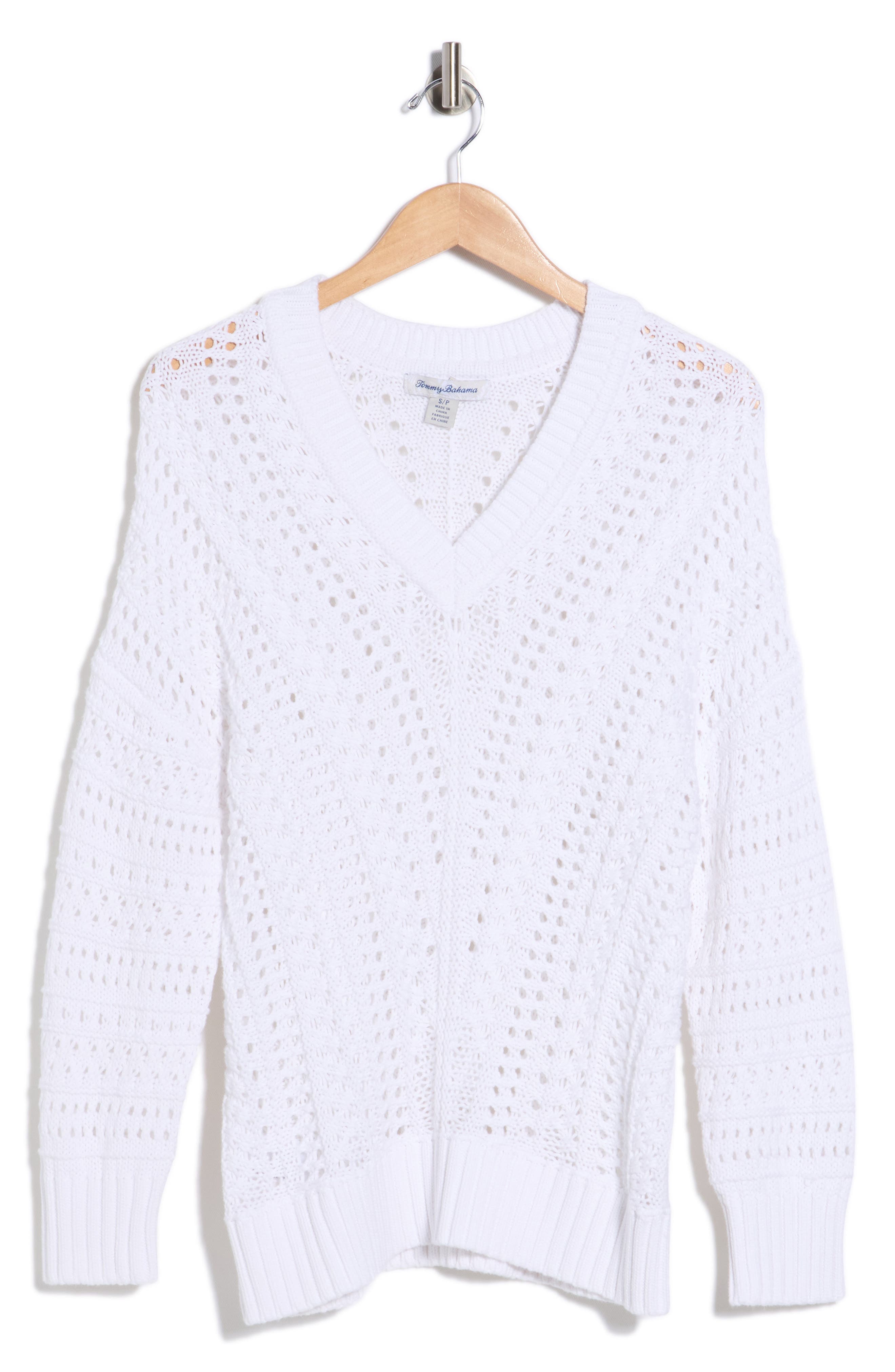 Tommy Bahama Beachy Open Stitch Cotton Sweater