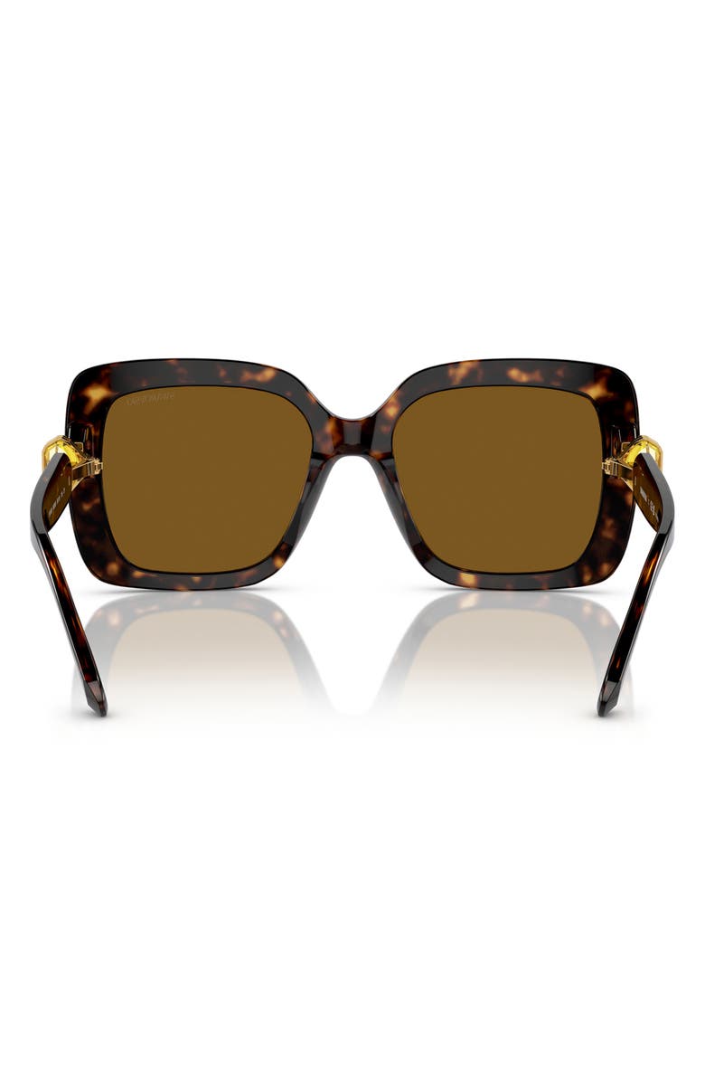 Swarovski 55mm Polarized Square Sunglasses, Alternate, color, Havana / Polar Brown